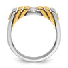14k Two-tone Men's 1/3 carat Diamond Complete Ring