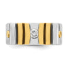 14k Two-tone Men's 1/3 carat Diamond Complete Ring