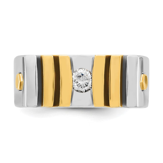14k Two-tone IBGoodman Men's Diamond Ring Mounting