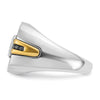 14k Two-tone with Black Rhodium Men's Polished and Satin Black and White 1/4 Carat AA Quality Diamond Ring