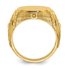 14k IBGoodman 18.5x15.75mm Men's Round Signet Ring
