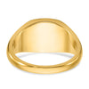 14k 12x12mm Men's Satin Top Cushion Signet Ring