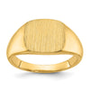 14k 12x12mm Men's Satin Top Cushion Signet Ring