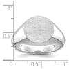 14k White Gold IBGoodman 16x14mm Men's Round Signet Ring