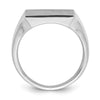 14k White Gold 16x16mm Men's Square Signet Ring