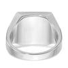 14k White Gold 16x16mm Men's Square Signet Ring
