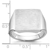 14k White Gold 16x16mm Men's Square Signet Ring