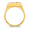 14k Men's Polished 3-Stone 1 Carat AA Quality Diamond Ring