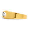 14k Men's Polished 3-Stone 1 Carat AA Quality Diamond Ring