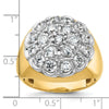 14k Two-tone IBGoodman Men's Polished Round Cluster Ring Mounting