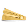14k Men's Polished and Grooved 3/4 Carat AA Quality Diamond Ring