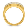14k IBGoodman Men's Polished 4-Row Ring Mounting