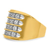 14k IBGoodman Men's Polished 4-Row Ring Mounting