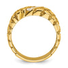 14k Men's 1/4 carat Diamond Nugget Complete Ring