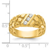 14k Men's 1/4 carat Diamond Nugget Complete Ring