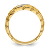 14k Men's 1/15 carat Diamond Nugget Complete Ring
