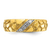 14k Men's 1/15 carat Diamond Nugget Complete Ring
