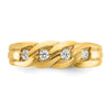 14k Men's Link Design 1/4 carat Diamond Complete Ring