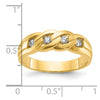14k Men's Link Design 1/4 carat Diamond Complete Ring