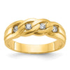 14k Men's Link Design 1/4 carat Diamond Complete Ring