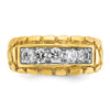 14k Men's 1 carat Diamond Nugget Complete Ring