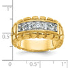 14k Men's 1 carat Diamond Nugget Complete Ring