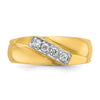 14k IBGoodman Men's Polished Curved Bypass 4-Stone Ring Mounting
