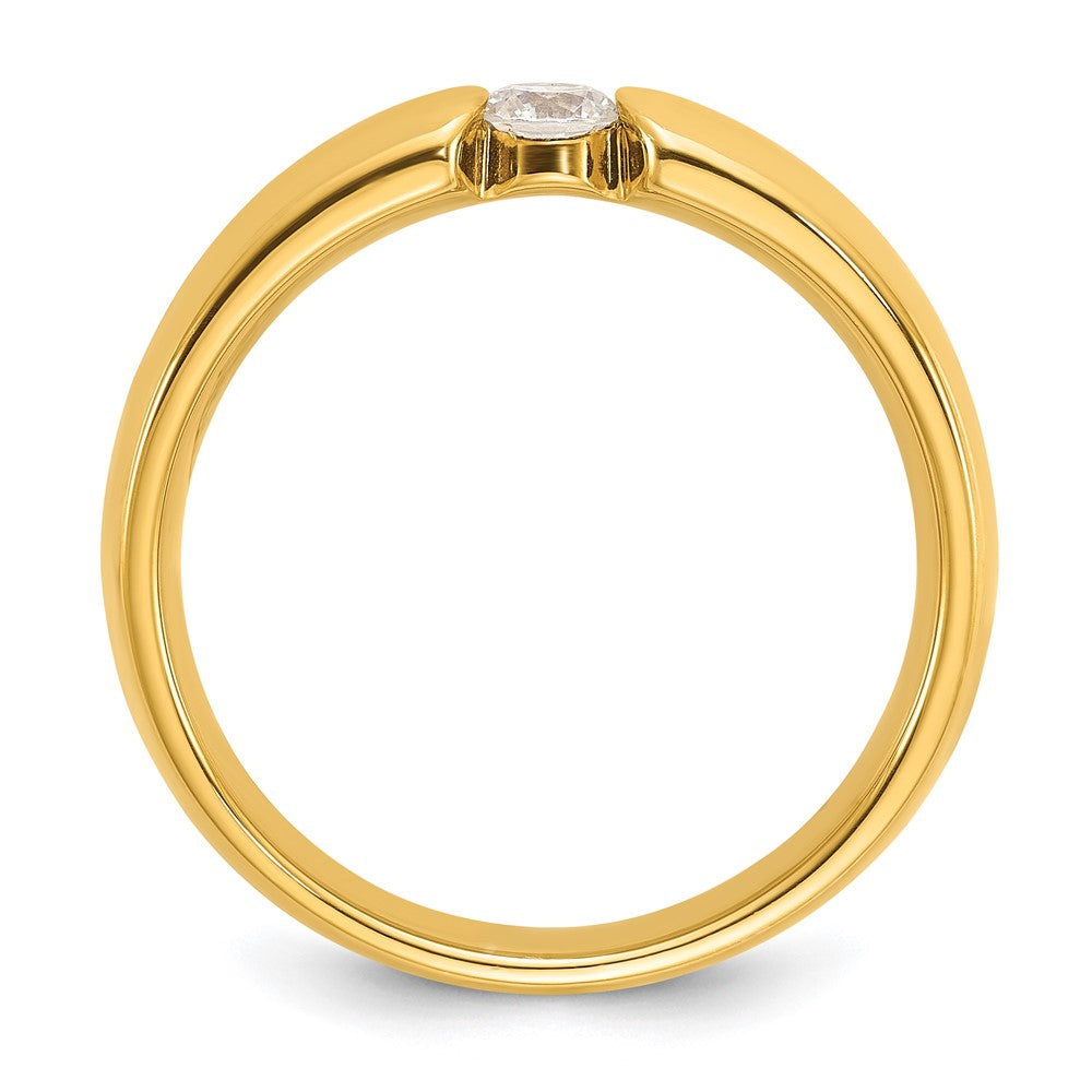 14k Men's 1/4 carat Diamond Complete Ring
