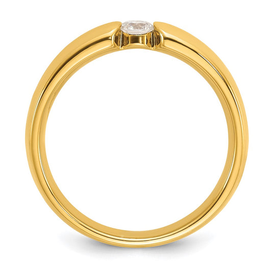 14k Men's 1/4 carat Diamond Complete Ring