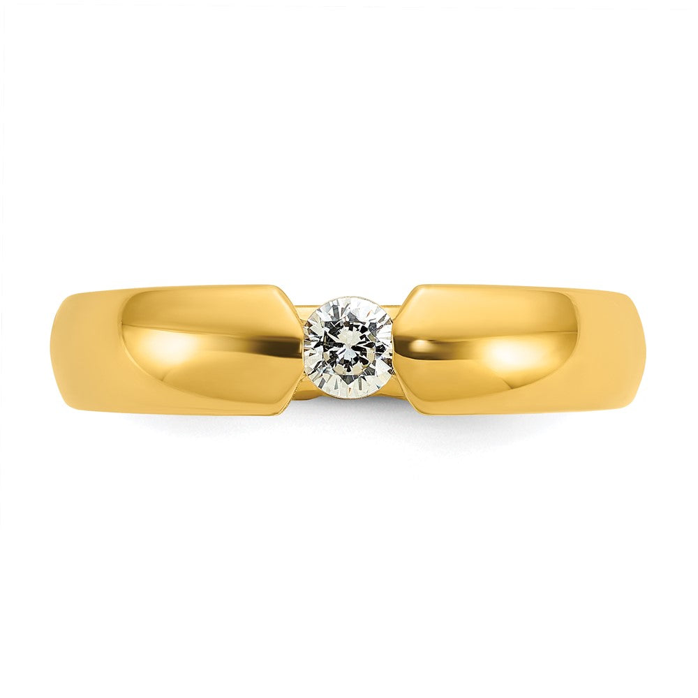 14k Men's 1/4 carat Diamond Complete Ring