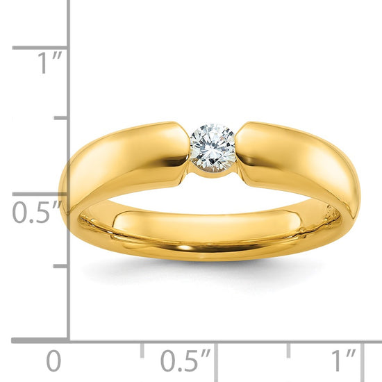 14k Men's 1/4 carat Diamond Complete Ring