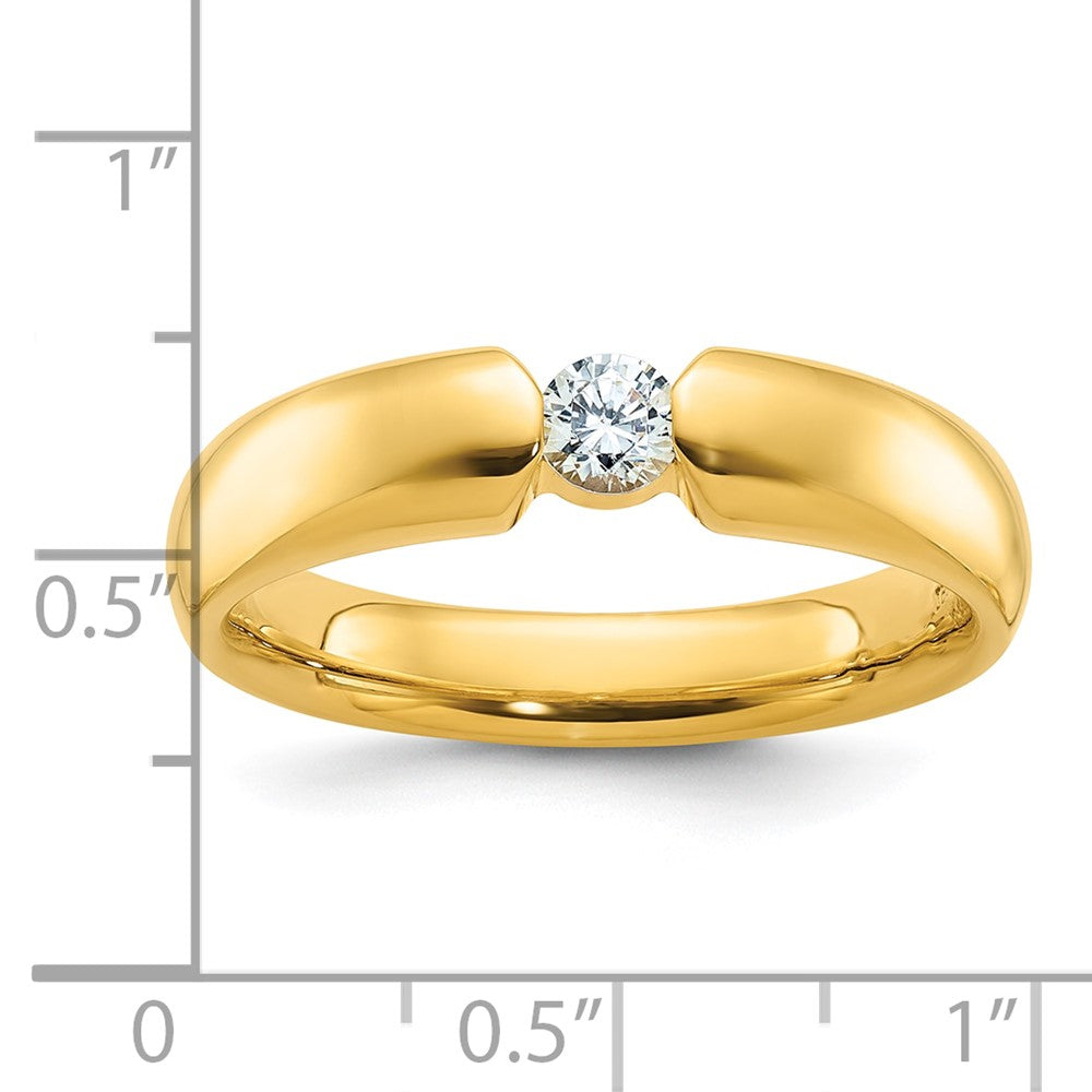14k Men's 1/4 carat Diamond Complete Ring