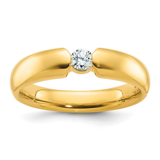 14k Men's 1/4 carat Diamond Complete Ring