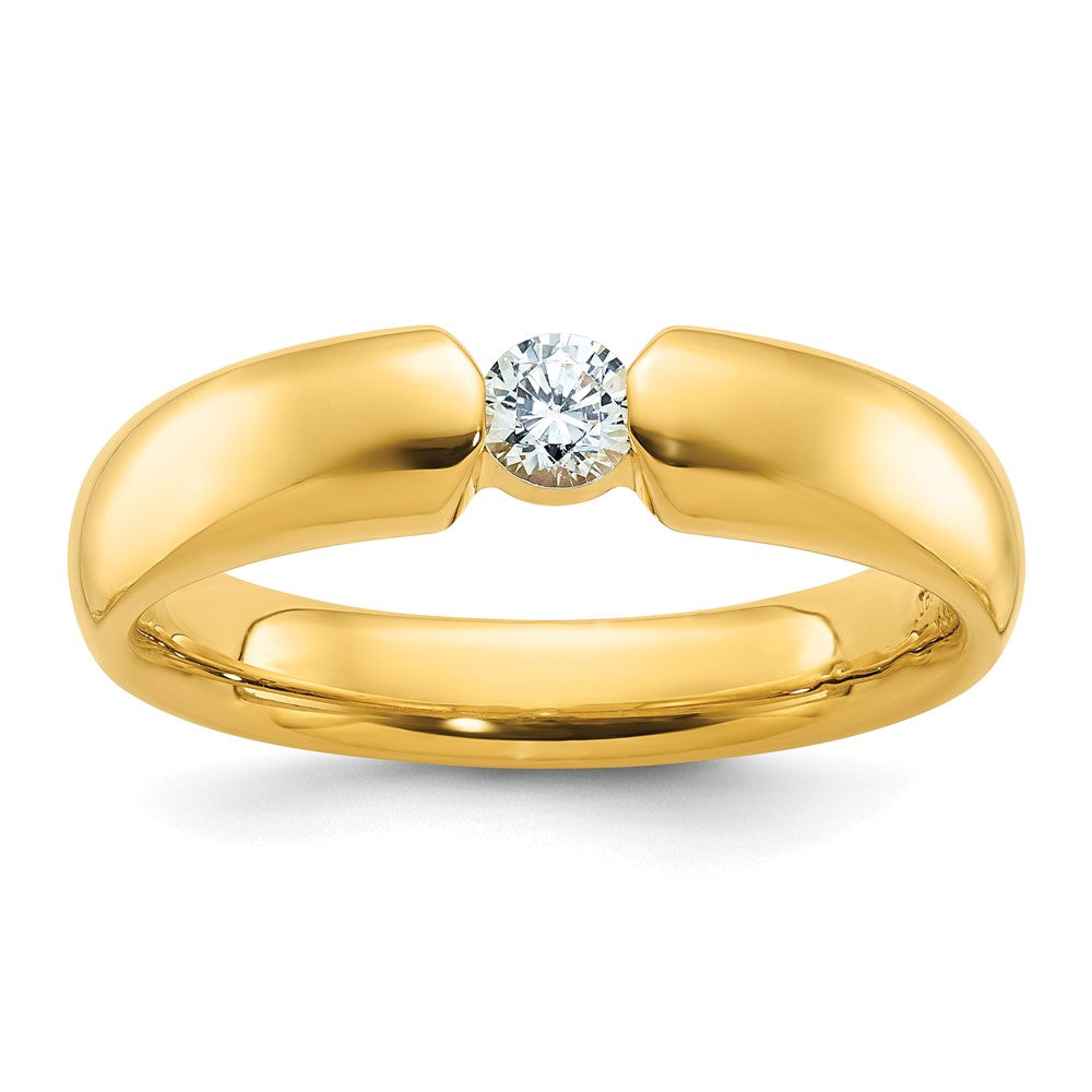 14k Men's 1/4 carat Diamond Complete Ring