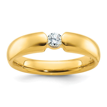 14k Men's 1/4 carat Diamond Complete Ring