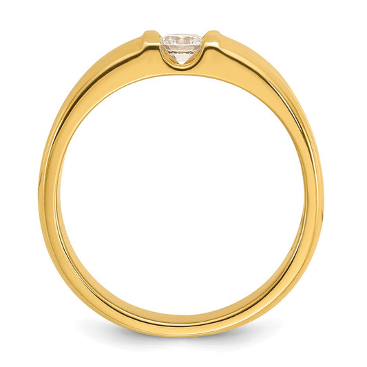 14k Men's 1/4 carat Diamond Complete Ring