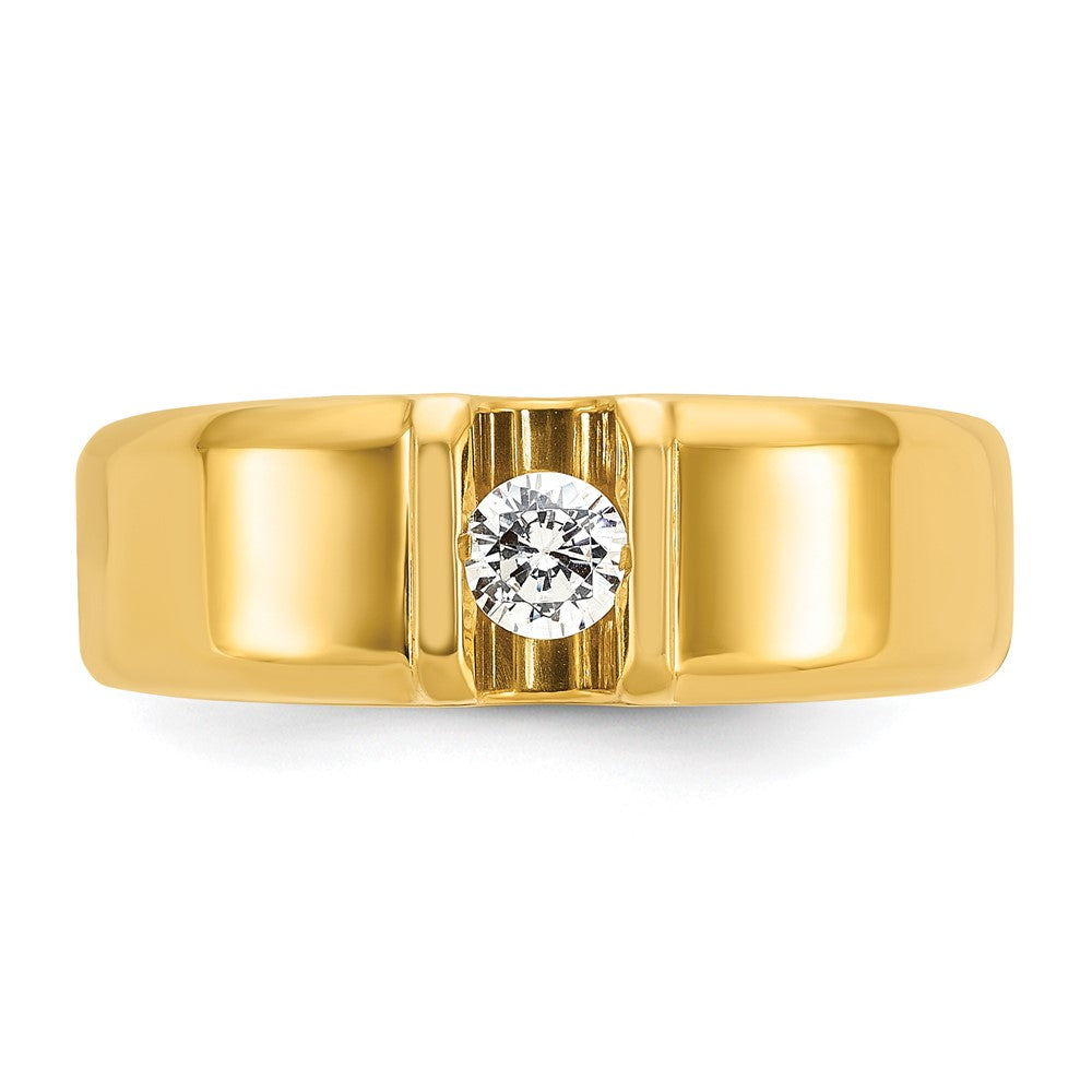 14k Men's 1/4 carat Diamond Complete Ring