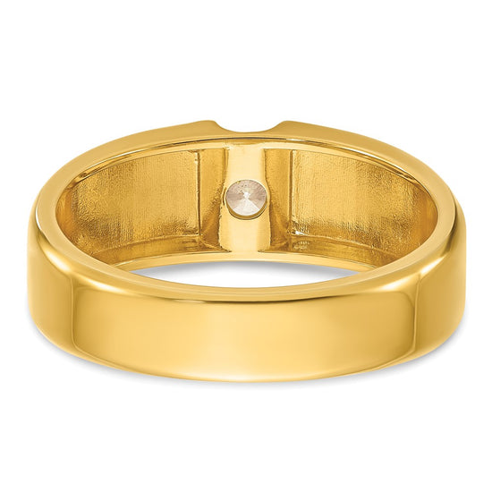 14k Men's 1/4 carat Diamond Complete Ring