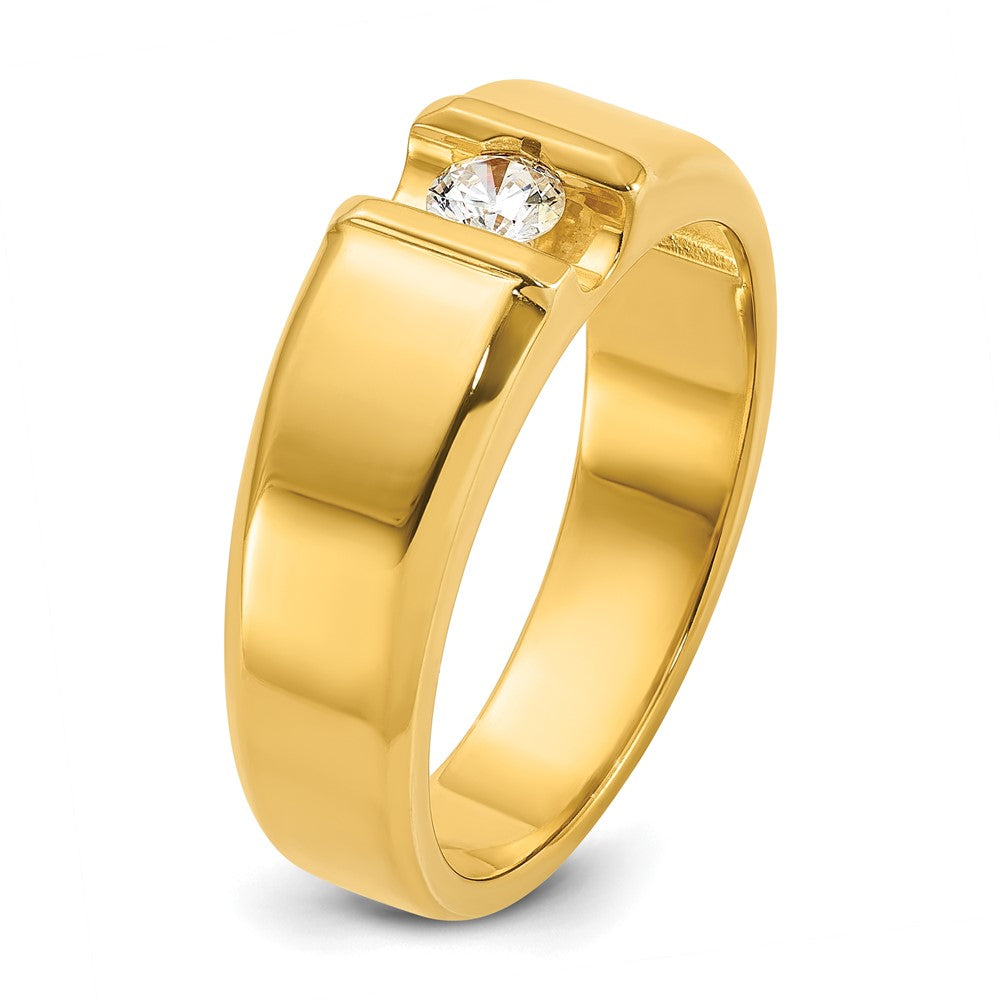 14k Men's 1/4 carat Diamond Complete Ring