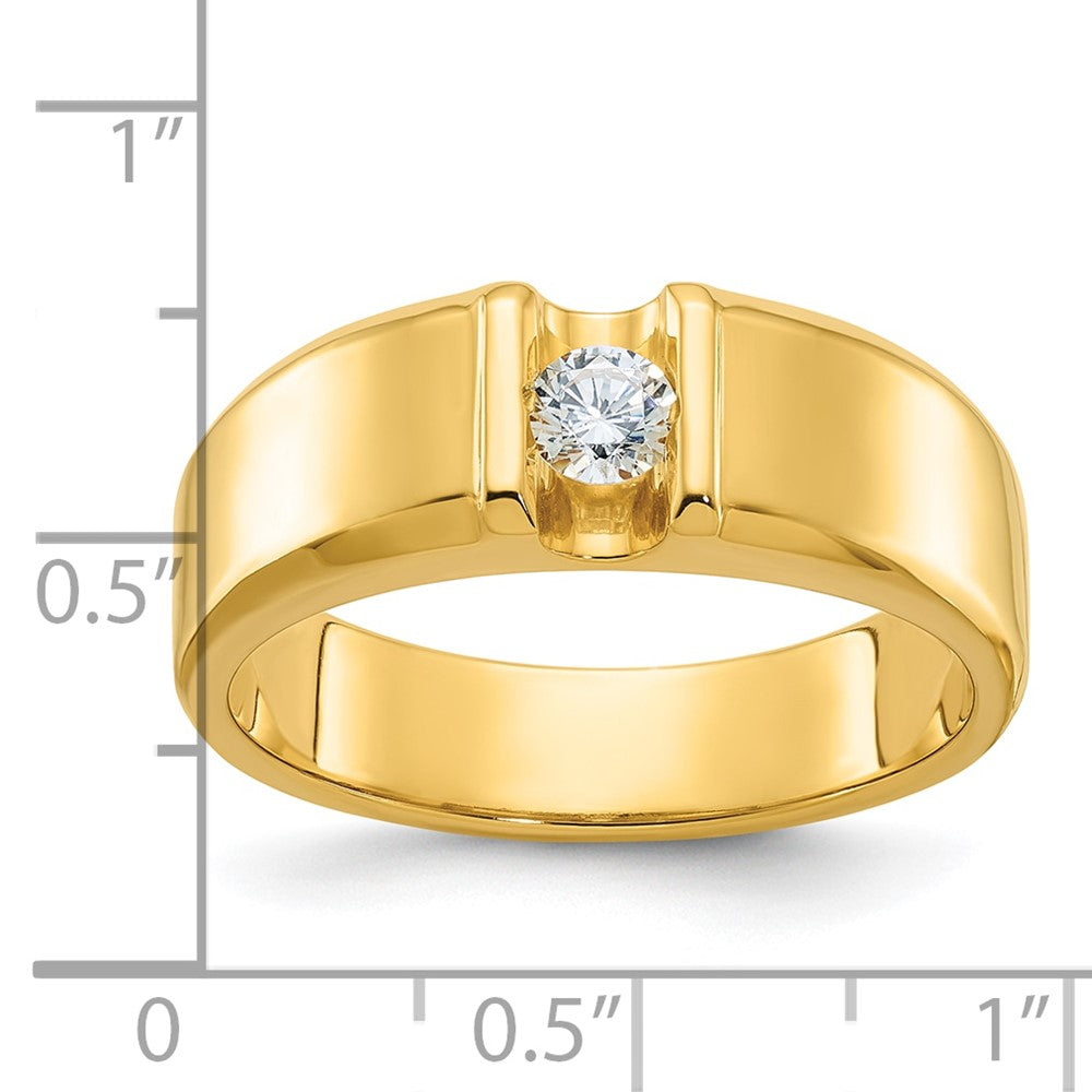 14k Men's 1/4 carat Diamond Complete Ring