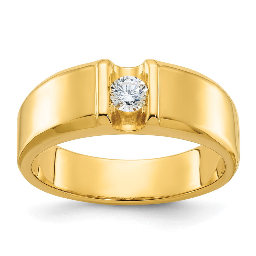 14k Men's 1/4 carat Diamond Complete Ring