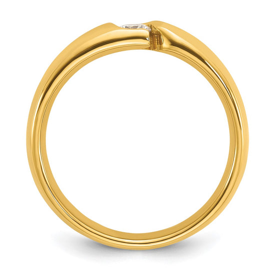 14k Men's 1/4 carat Diamond Complete Ring