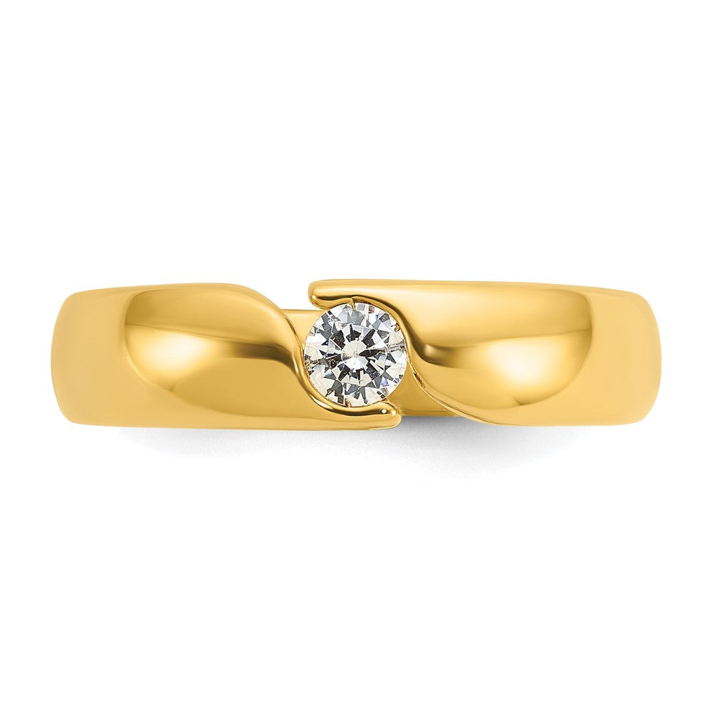 14k Men's 1/4 carat Diamond Complete Ring
