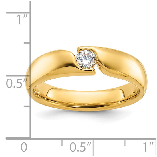 14k Men's 1/4 carat Diamond Complete Ring