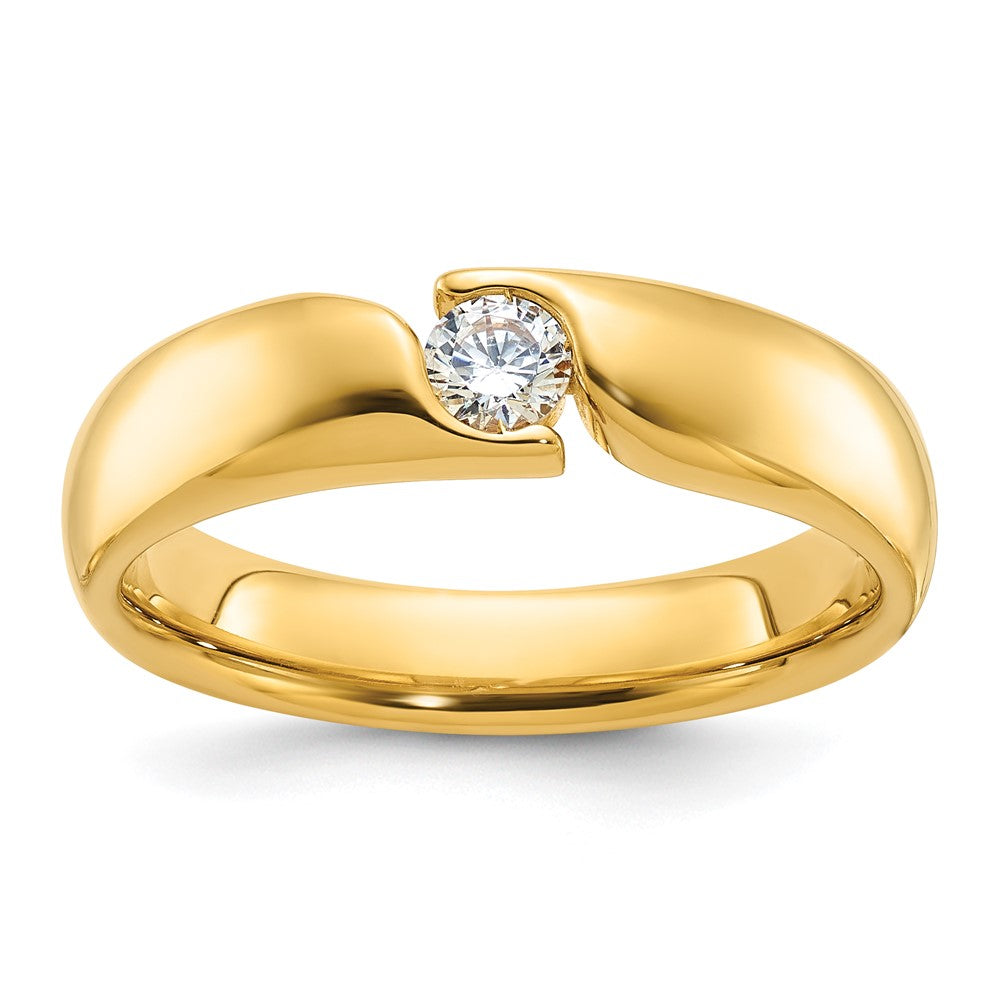 14k Men's 1/4 carat Diamond Complete Ring