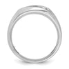 IBGoodman 14k White Gold Men's Polished and Satin 5-Stone 1/4 Carat AA Quality Diamond Ring