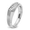 IBGoodman 14k White Gold Men's Polished and Satin 5-Stone 1/4 Carat AA Quality Diamond Ring