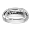 14k White Gold IBGoodman Men's Polished & Satin 5-Stone Ring Mounting