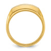 14k Men's Polished and Satin 5-Stone 1/2 Carat AA Quality Diamond Ring