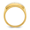 14k Men's Polished and Satin 5-Stone 1 Carat AA Quality Diamond Ring